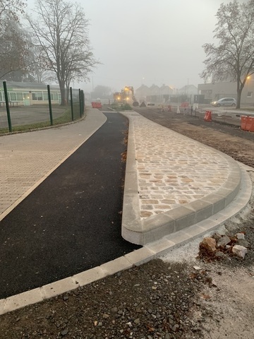 Construction de bordure en béton