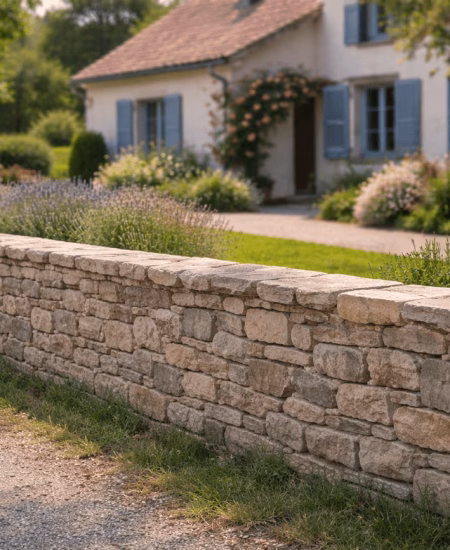 Mur en pierre Héric